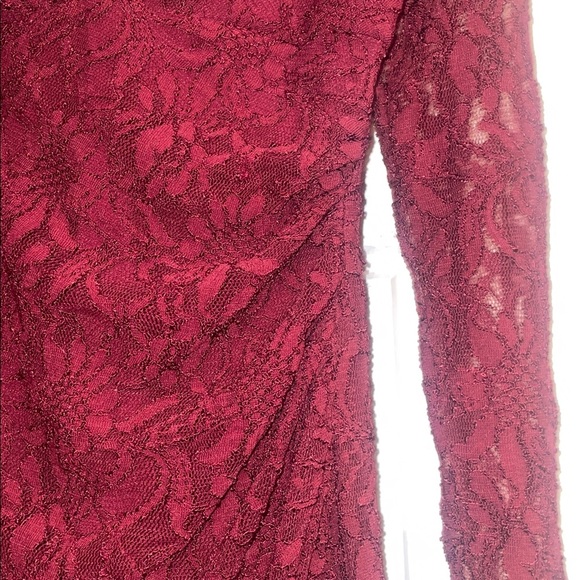 Lauren Ralph Lauren Deep Red Lace Dress - Picture 9 of 10